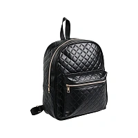 Rucsac ProWorld matlasat cu buzunar 35X12X30cm, piele ECO, negru