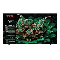98" MiniLED SMART TV TCL 98Q7C, 3840x2160 4K UHD, Google TV, Negru