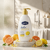 Gel de duș hrănitor Nulab Feelin' Zesty cu Grapefruit și Coajă de Lămâie 750ml