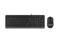Set Tastatură + Mouse A4Tech F1010, Cu fir, Negru/Gri