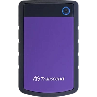 HDD portabil extern Transcend StoreJet 25H3P, 1 TB, Gri/Violet (TS1TSJ25H3P)