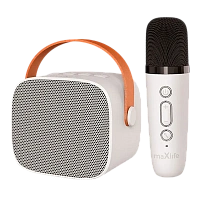 Microfon Karaoke Maxlife MXKS-100, Fără fir, Alb