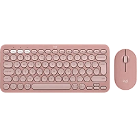 Set Tastatură + Mouse Logitech Pebble 2 Combo, Fără fir, Roz