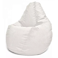 Fotoliu BeanBag din velur Maserrati, marimea "XL" culoarea alba