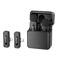 Microfon portabil pentru înregistrare vocală Boya BY-V3 Combo, Fără fir, Negru