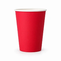Pahar din hirtie 400ml ROSU d90 (50 buc)