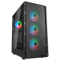 Carcasă PC Cougar Airface Pure RGB, Midi-Tower, Fără PSU, Negru