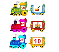 L-204 Joc cu jetoane Trenuleţul logopedic - Grupuri de sunete CE, CI, GE, GI