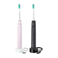 Periuța de dinți electrică sonică Philips HX3675/15, Negru | Roz