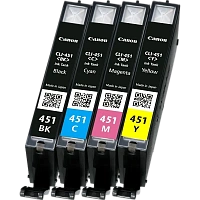 Cartușe de cerneală multipack Canon CLI-451, 7ml, Multipack BK/C/M/Y
