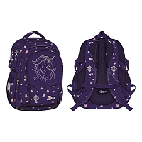 Ghiozdan scolar ortopedic 32X21X43 cm Unicorn Glow