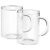 Set de pahare DeLonghi DLSC320, 250 ml, 2 buc, Transparent