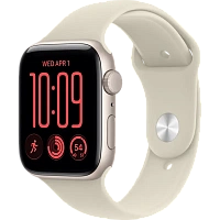 Apple Watch SE 3 44mm Aluminum Case with Sand Sport Band - S/M MJL34 GPS, Starlight