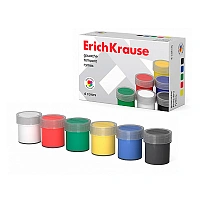 Set de vopsea de guase ErichKrause 6 culori, 17 ml
