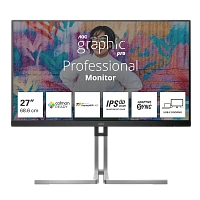 27" Monitor AOC Q27U3CV, IPS 2560x1440 WQHD, Argintiu