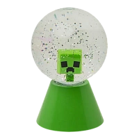 Lampă de noapte Paladone Minecraft LED Glitter Ball, Verde