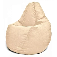 Fotoliu BeanBag din velur Maserrati, marimea "XL" culoarea bej