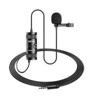 Microfon portabil pentru înregistrare vocală Boya BY-M1 Pro II, Cu fir, Negru