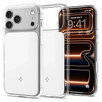Husă Spigen Ultra Hybrid "T" Mag Safe pentru Apple iPhone 17 Pro, Alb Lucios