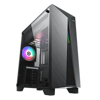 Carcasă PC Gamemax Nova N6, Midi-Tower, Fără PSU, Negru