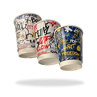 Pahar din hirtie DW 400ml GRAFITI 3 d90 (20 buc)
