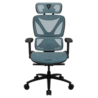 Scaun de birou ThunderX3 XTC Chroma, Plasă Respirabilă, PU Piele, Albastru | Negru
