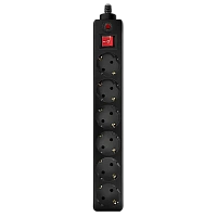 Prelungitor electric SVEN Optima, 6 Prize, 1,8m, Negru