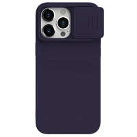Husă Nillkin iPhone 15 Pro, CamShield Silky Silicone, Dark Purple