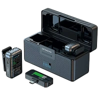 Microfon portabil pentru înregistrare vocală Proove Ripple, Fără fir/Cu fir, Negru