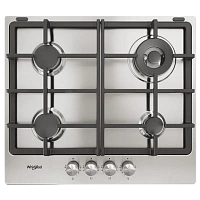 Plită pe gaz Whirlpool TKRL 661 IX, Oțel inoxidabil