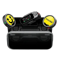 Microfon portabil pentru înregistrare vocală Insta360 Mic Pro (2 TX + 1 RX), Fără fir, Negru