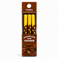Set 3 Radiere Figurative Chocolate Bar, Model Fructe Asortate, Tip Baton de Ciocolata, Pentru Scoala si Birou